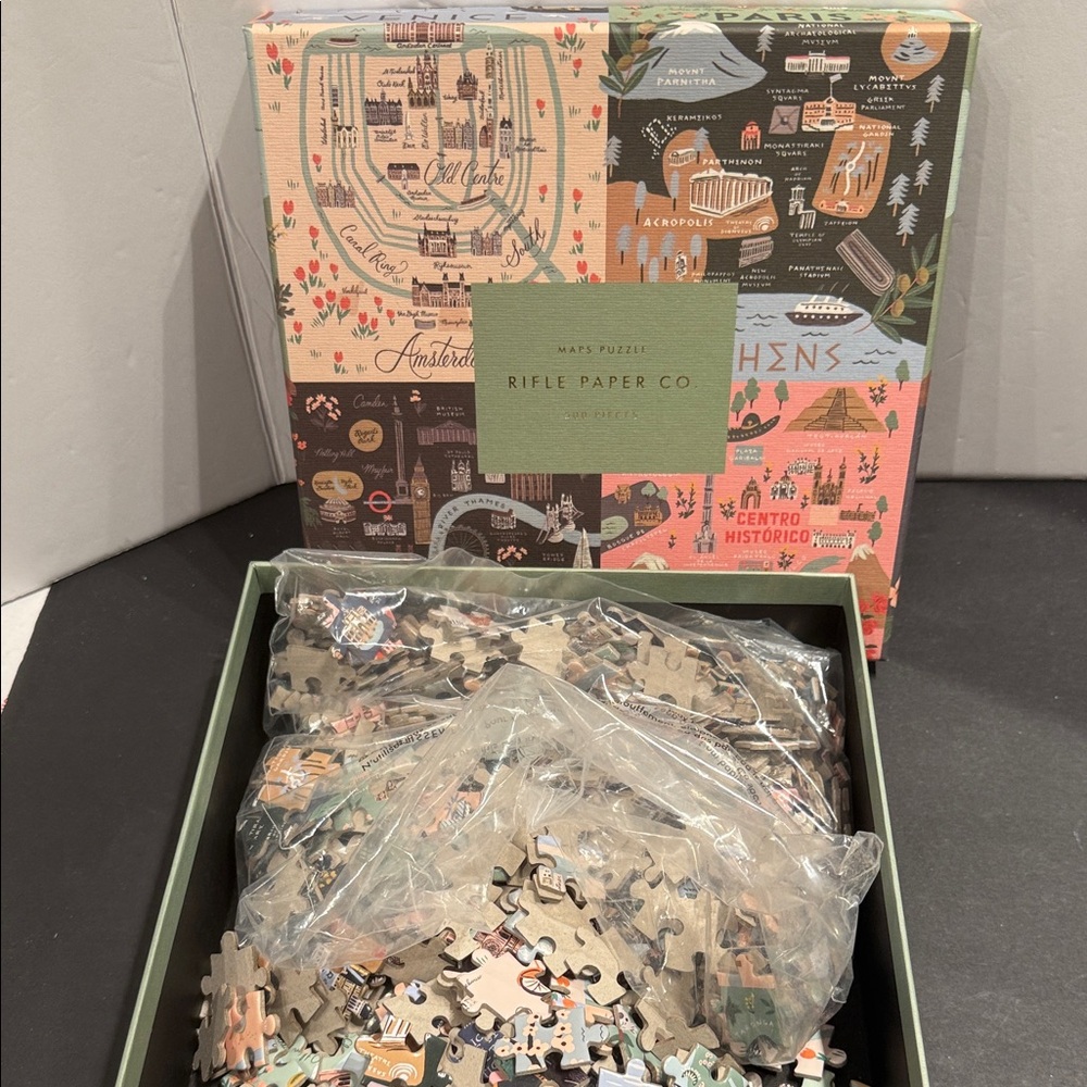 Rifle Paper Co. Vibrant City Maps 500 piece jigsaw Puzzle - Picture 6 of 6